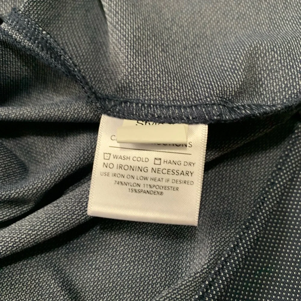 Mizzen Main Mens Blue Button Down Standard Fit Size Medium Nylon Blend - Picture 6 of 7